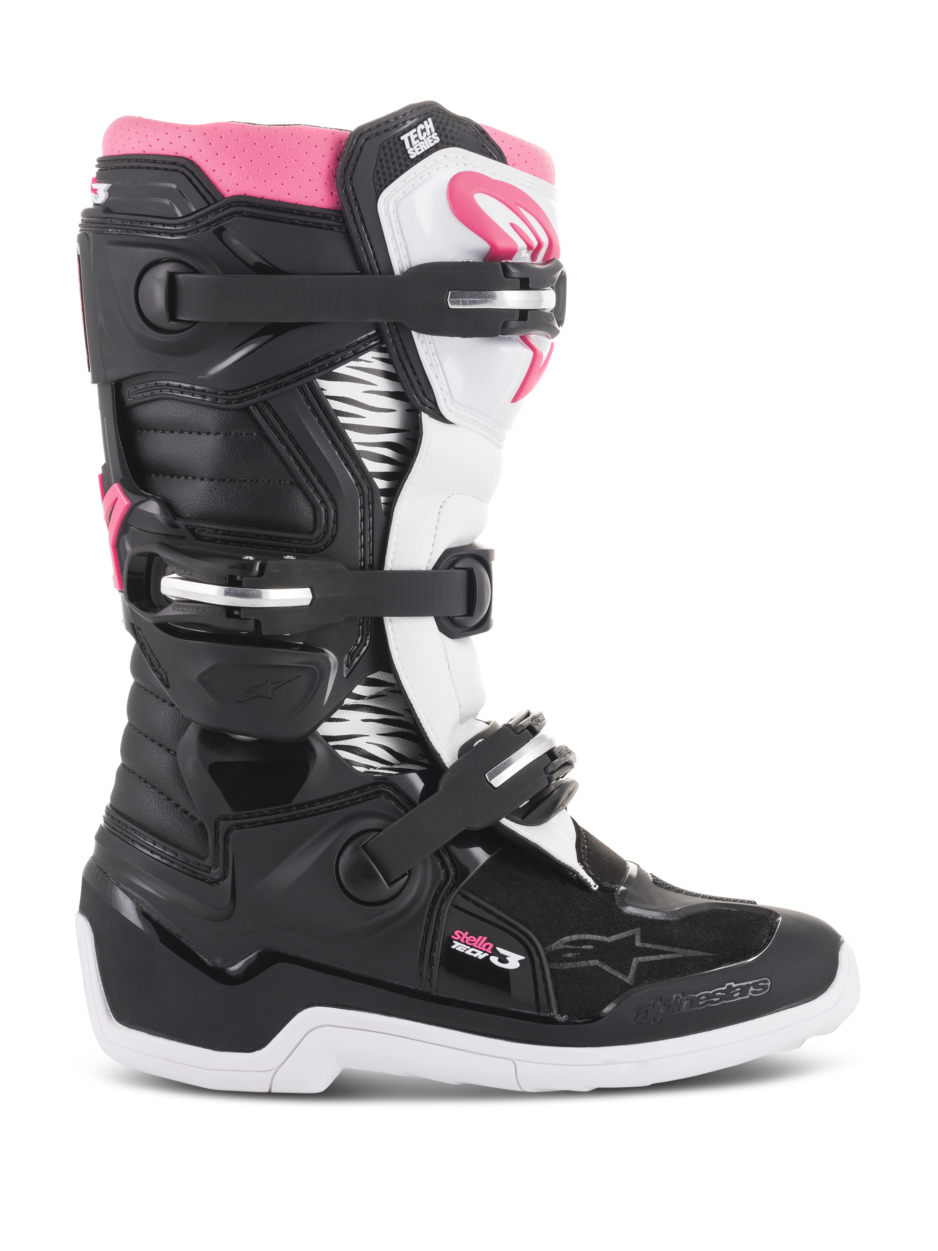 ★Star③★ Women Stella Tech 3 Boots - BLACK MOTOCROSS Boots