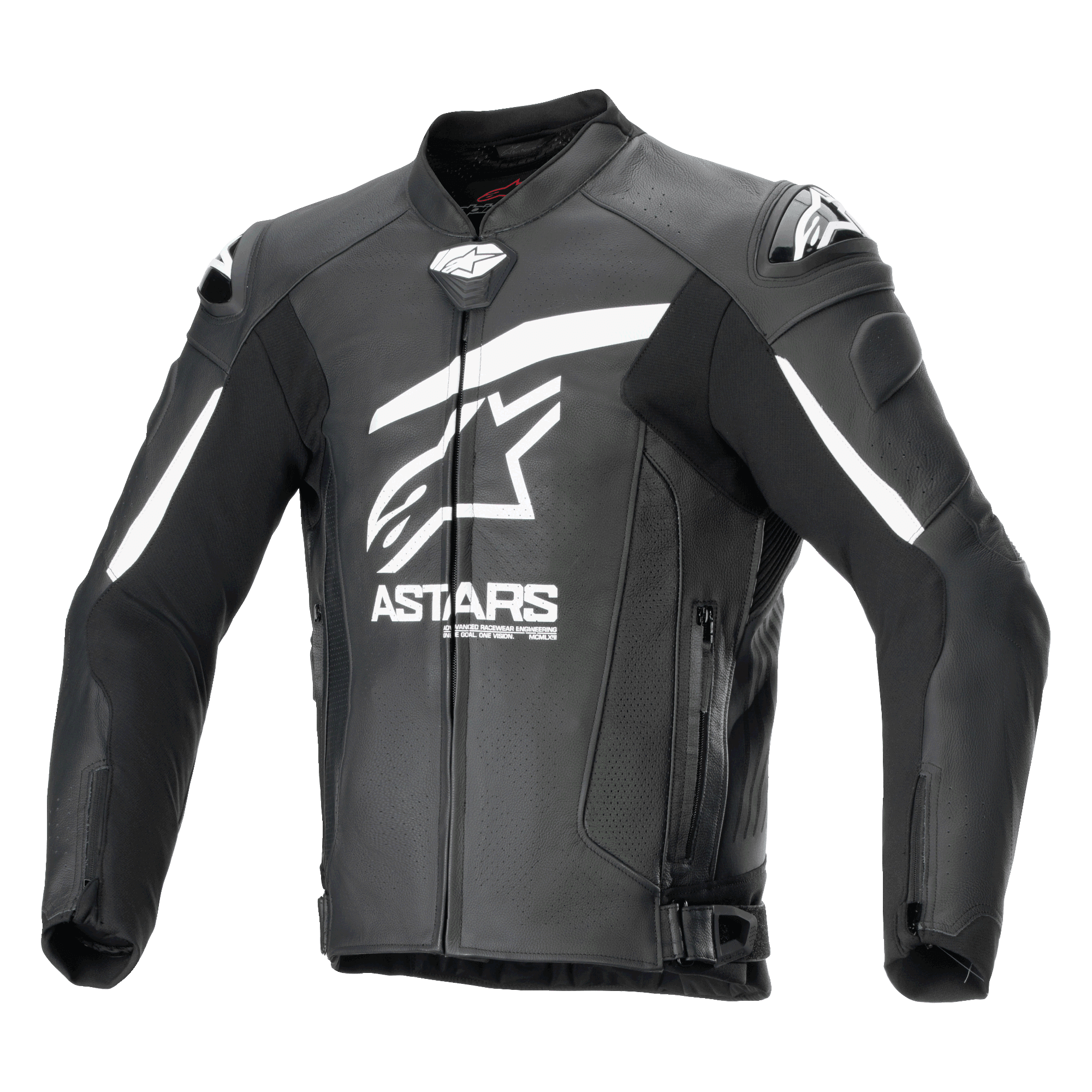 GP Plus R V4 Airflow Leather Jacket - BLACK RACING/SPORT Jackets