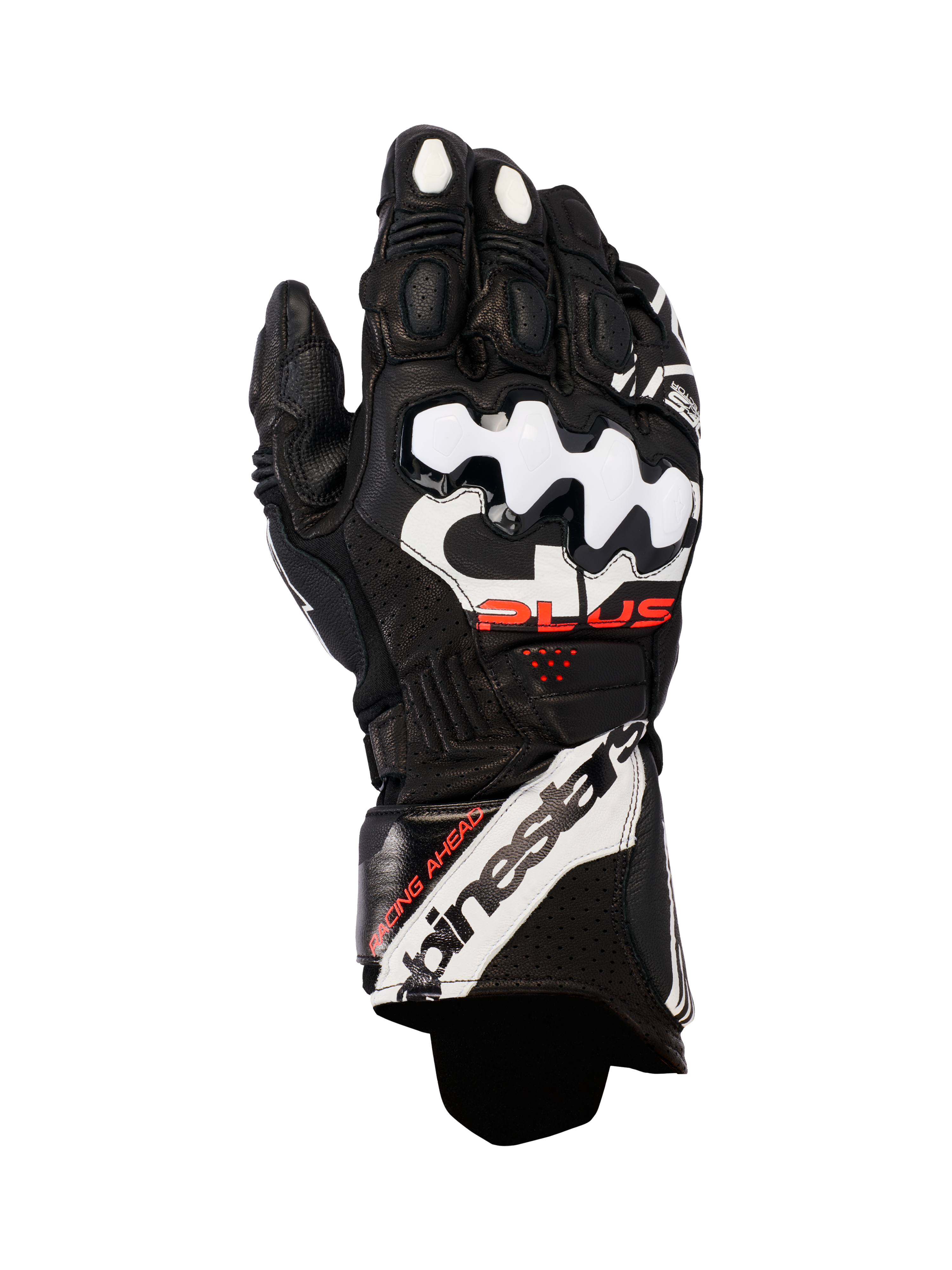 GP Plus R V3 Leather Gloves - BLACK RACING/SPORT Gloves