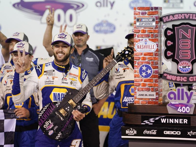 CHASE ELLIOTT TAKES NASCAR CUP VICTORY IN NASHVILLE AS KURT BUSCH COMPLETES 1-2 FINISH FOR ALPINESTARS