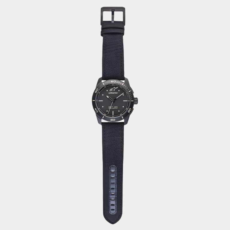 Tech Watch 3H Matt Black Leather-Black Matte/Black
