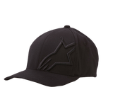 Alpinestars Corp Shift 2 Curved Bill Hat, Black Baseball Cap, Tonal Flat Embroidery on front left panel, Curved Brim, Six-Panel Construction with Ventilation Eyelets, Motorsport-inspired Casual Style