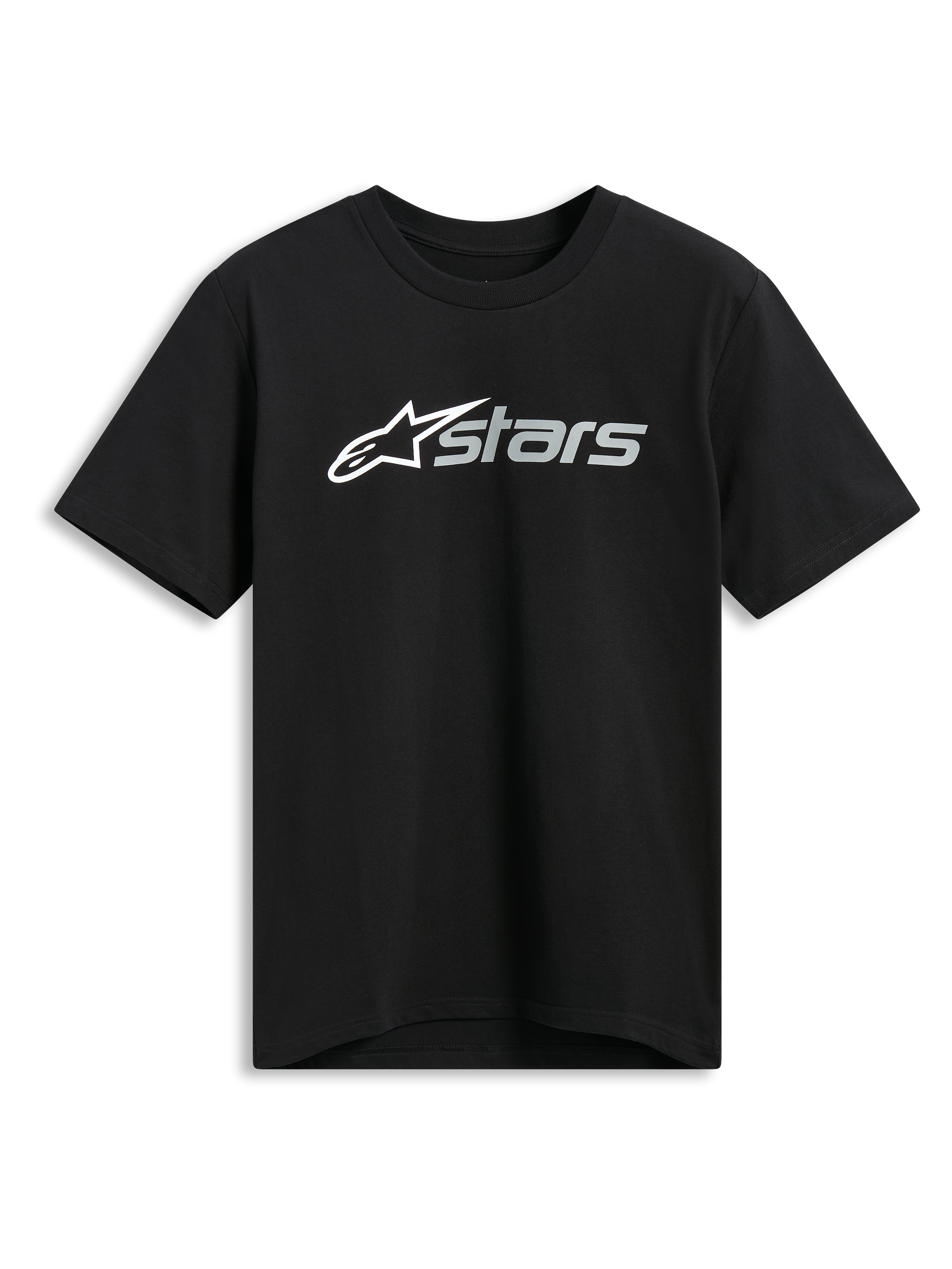 Alpinestars Blaze 2.0 CSF Tee, Short Sleeve T-Shirt, Black, White and Grey Front Logo Graphic, Casual Motorsport Sportswear