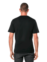 Alpinestars Blaze 2.0 CSF Tee, Short Sleeve T-Shirt, Black, rear view of a man wearing the plain black tee, casual sportswear style