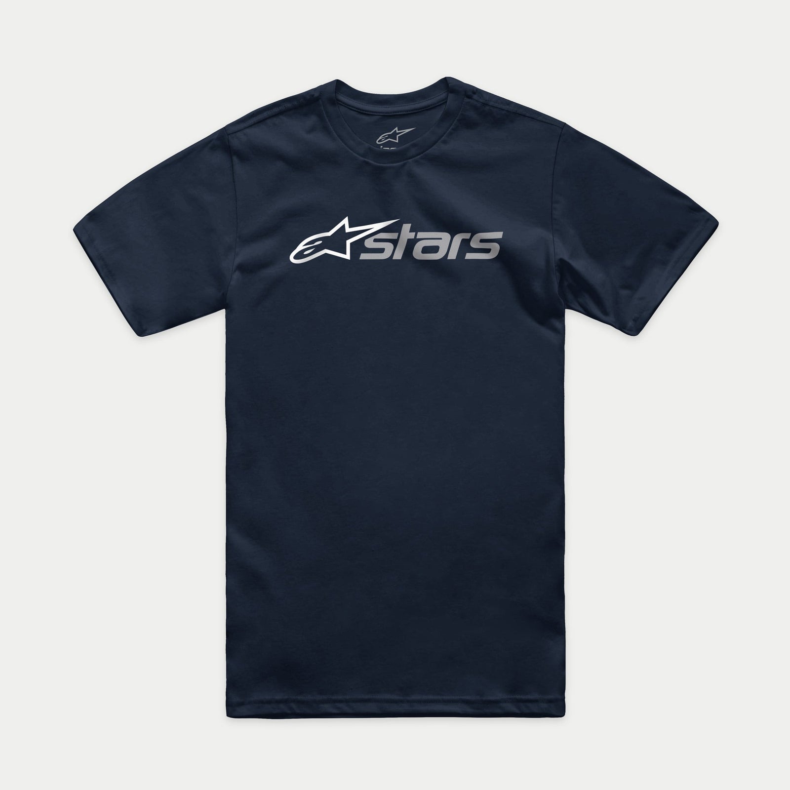 Alpinestars Blaze 2.0 CSF Tee, Short Sleeve T-Shirt, Navy, White and Grey Blaze 2.0 Logo Graphic, Casual Motorsport Streetwear