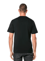 Alpinestars MX Helmet CSF Tee, Short Sleeve T-Shirt, Black, Rear view on model, Casual Motorsport Streetwear