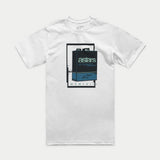 Alpinestars Galun CSF Tee, Short Sleeve T-Shirt, White, featuring a central vintage gas can graphic with 'astars Hi Performance Products' text and Roman numerals, Casual Motorsport Sportswear
