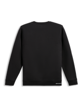 Alpinestars Positive Crew, Black Sportswear Sweatshirt, rear view showcasing a clean cotton-blend pullover design with ribbed hem and cuffs