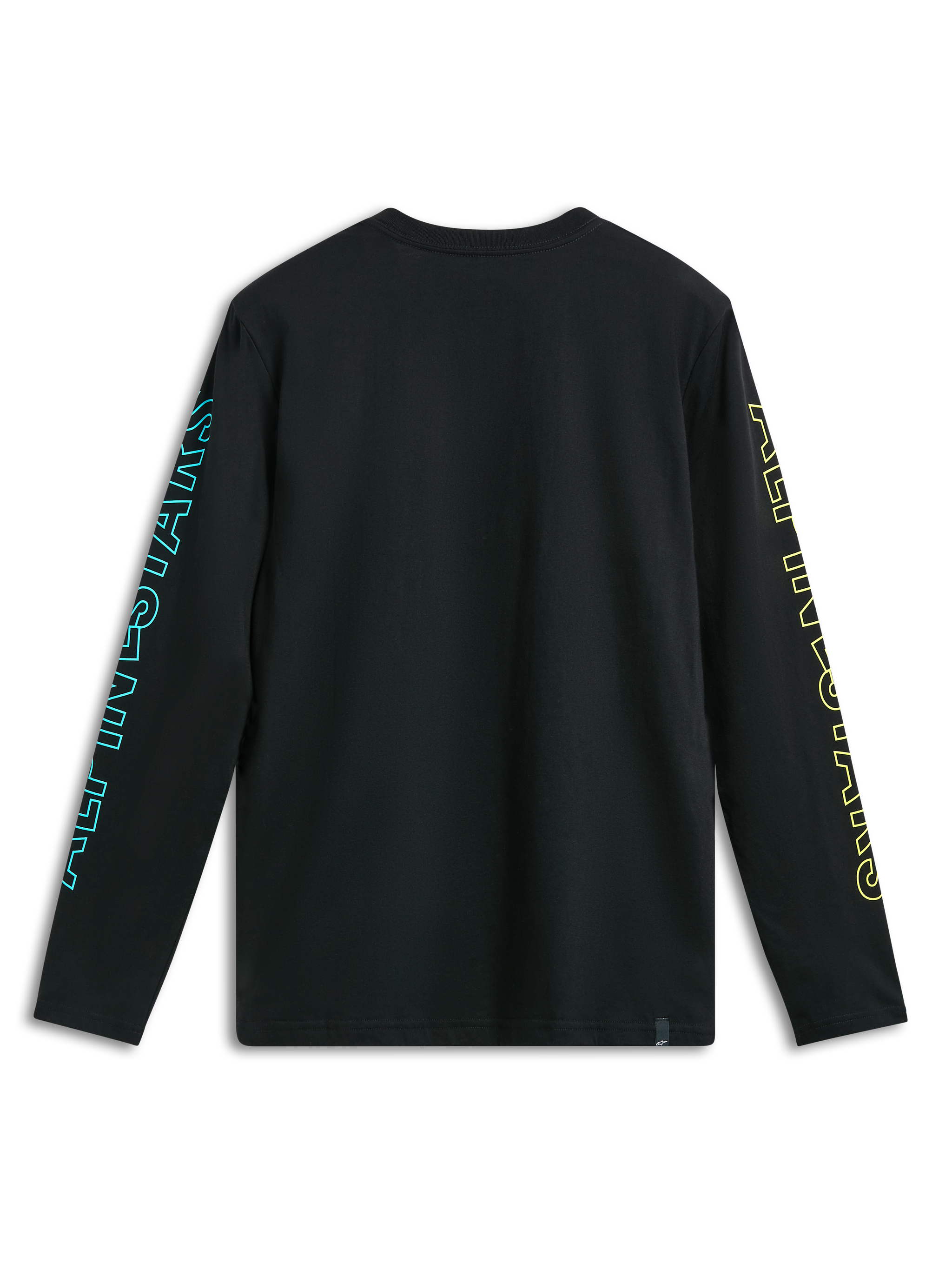 Alpinestars Ayess Csf T-Shirt, Black long-sleeve sportswear tee, back view showing printed sleeve graphics