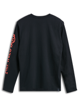 Alpinestars Committed CSF Tee, Long Sleeve T-Shirt, Black, Back View, Red Vertical Alpinestars Logo on Right Sleeve, Casual Sportswear