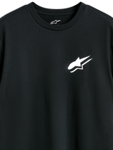 Alpinestars Formulate CSF Tee, Short Sleeve T-Shirt, Black, White Astars Logo on chest, Casual Motorsport Streetwear