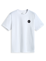 Alpinestars Dot Carbon CSF Tee, white short-sleeve sportswear t-shirt with a carbon-fiber look astars chest logo graphic.