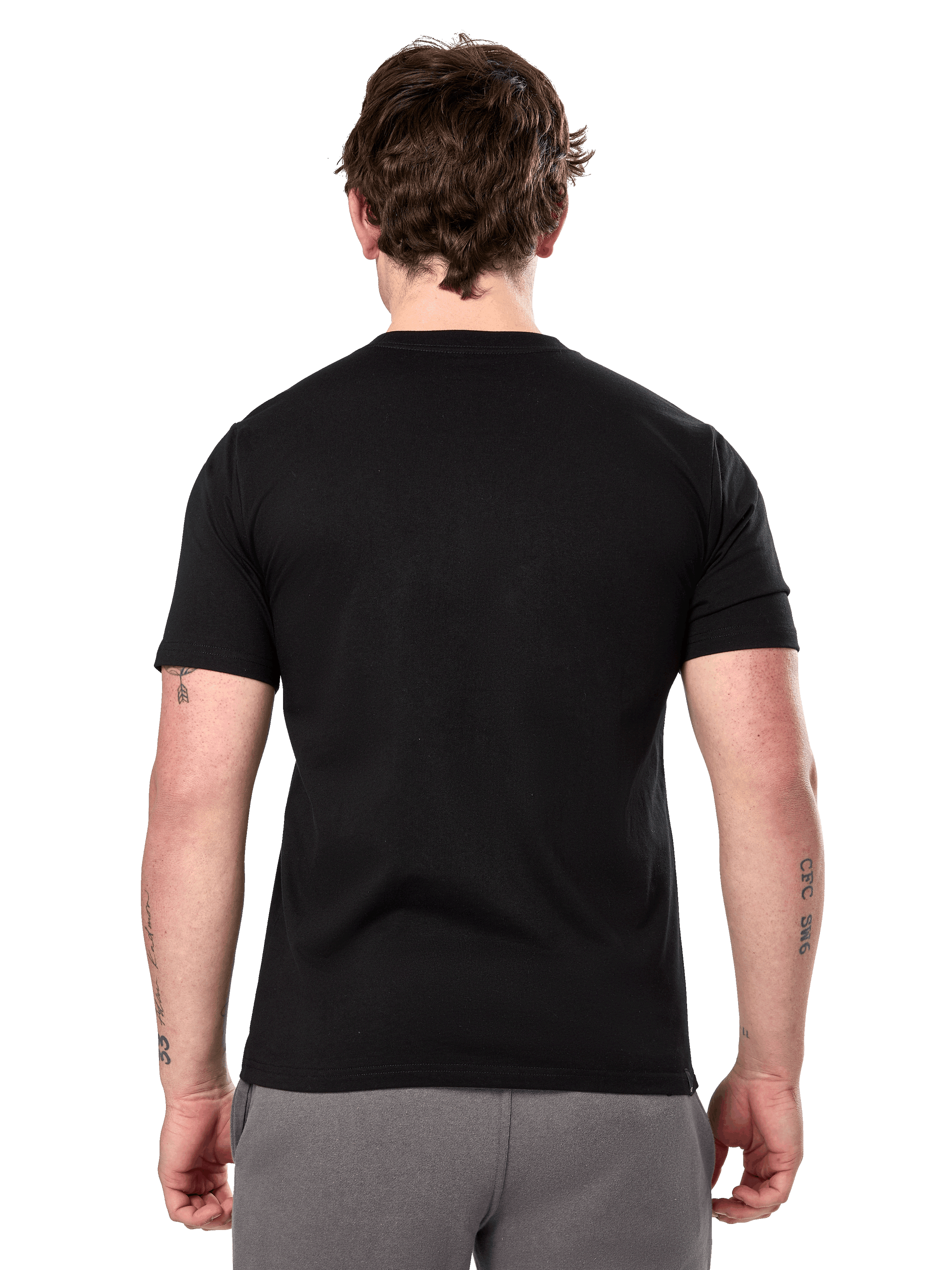 Alpinestars Prevail CSF Tee, Short Sleeve T-Shirt, Black, back view showing plain design, casual motorsport streetwear