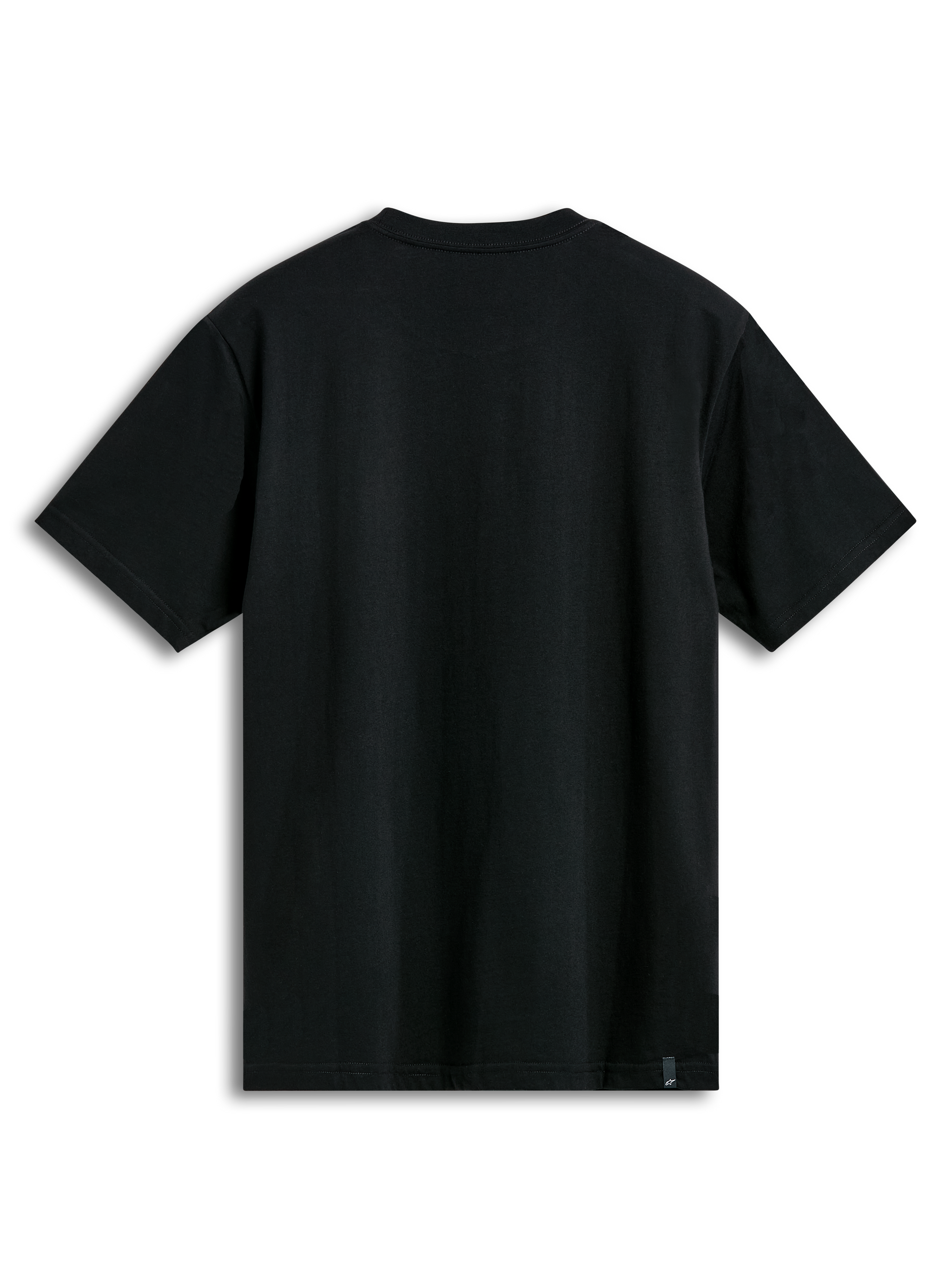 Alpinestars Prevail CSF T-Shirt, black short sleeve sportswear tee, back view showing plain solid black fabric