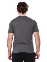 Alpinestars Prevail Csf Tee, Short Sleeve T-Shirt, Charcoal, plain back view, casual motorsport-inspired streetwear