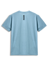 Alpinestars Point Performance Tee, Short Sleeve T-Shirt, Ice Blue, back view featuring vertical black astars word print, casual performance sportswear