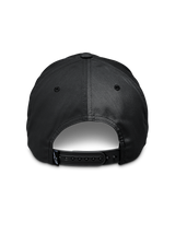 Alpinestars Tyler Hat, Black, back view showing adjustable snapback closure, small logo tag on strap, recycled polyester twill, casual sportswear accessory