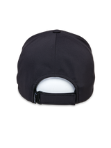 Alpinestars Apex Hat, Black, back view showing the adjustable Velcro strap, stitchless crown construction, and breathable performance fabric for casual sportswear.