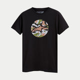 Alpinestars Camo Disk Tee, casual sportswear for men, black cotton with a circular camo logo graphic.