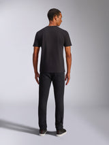 Alpinestars Shaded CSF Tee, Short Sleeve T-Shirt, Black, back view on model wearing black pants, casual motorsport-inspired streetwear