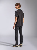 Alpinestars Fasting CSF Tee, Short Sleeve T-Shirt, Black, back view on model, casual motorsport streetwear, featuring a clean and simple design with a relaxed fit