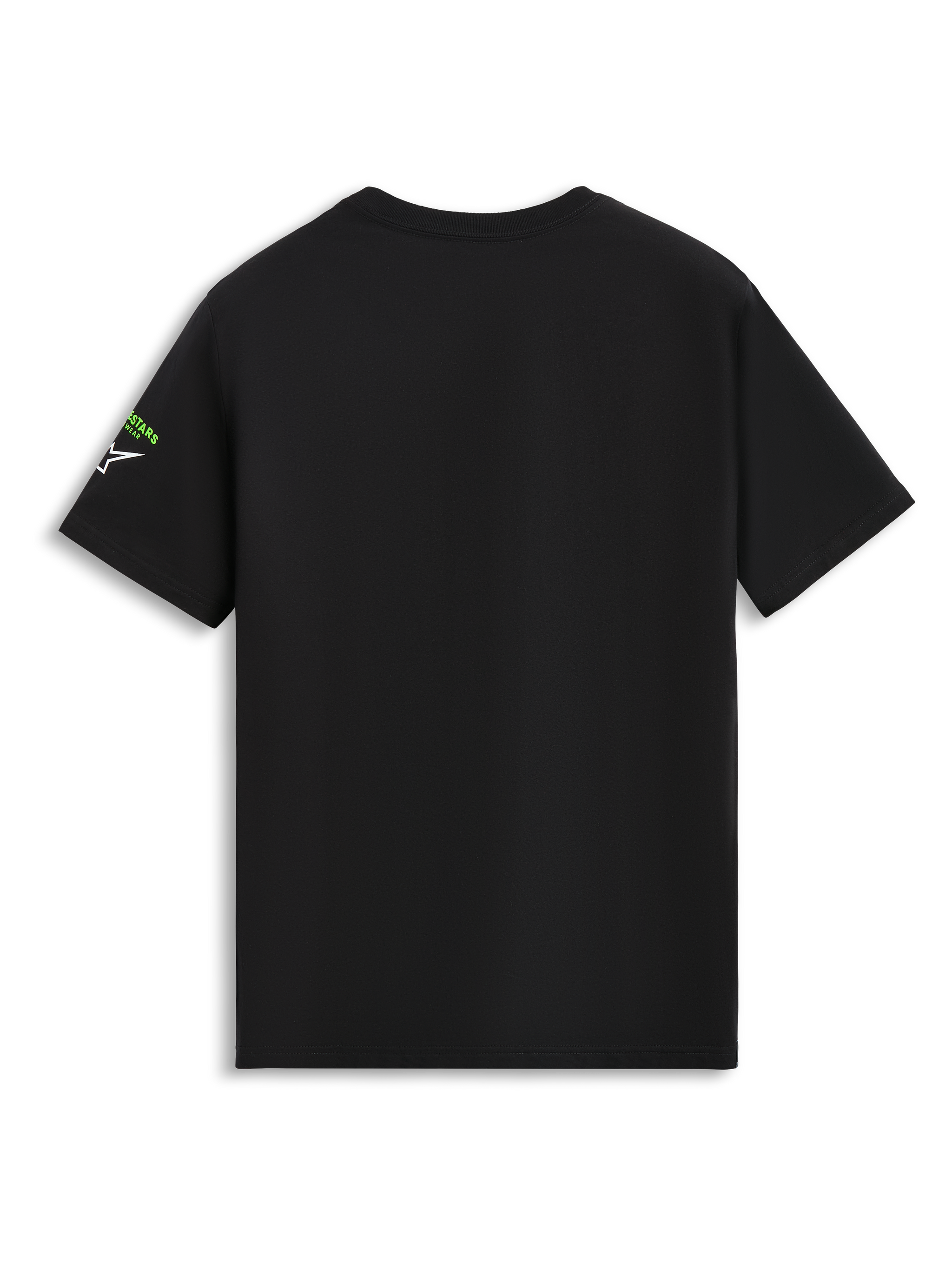 Alpinestars Entitled CSF Tee, Short Sleeve T-Shirt, Black, Rear view showing clean design with small branding on the sleeve, Casual Motorsport Sportswear