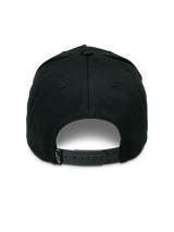 Alpinestars Ageless Snapback Hat, Back View, Black, Adjustable snapback closure, features small white Astars logo on tag, Cotton twill fabric, Casual motorsport-inspired headwear