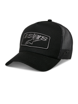 Alpinestars Focus Trucker Hat, Black Mesh Baseball Cap, Curved Brim with Astars Star Logo Patch, Snapback Adjustable Fit, Breathable Mesh Panels