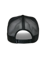 Alpinestars Notice Trucker Hat, Casual Sportswear, Black, Back View featuring Poly Mesh Panels, Adjustable Snapback Closure, and Woven Logo Label