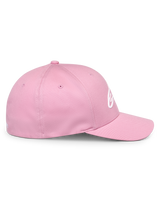 Alpinestars Ageless Multi Hat, Pink baseball cap, side profile view, curved bill and structured crown, white 3D Astars logo, casual motorsport-inspired streetwear