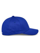 Alpinestars Corp Shift Multi Hat, Blue, Side profile view, Curved bill with structured crown, cotton stretch twill fabric, casual motorsport-inspired headwear