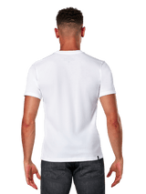 Alpinestars Elliptic CSF Tee, Short Sleeve T-Shirt, White, Back view on model wearing dark grey jeans, Casual Motorsport Streetwear