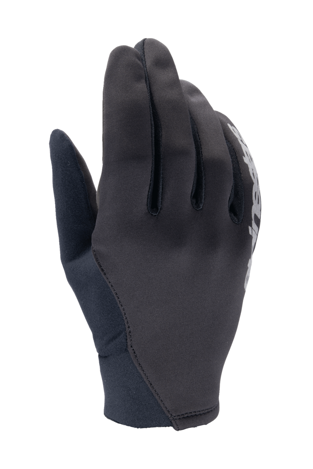 Alpinestars A-Dura Thermal Gloves, Black Mountain Bike Gloves, flexible fabric construction with white logo detail, neoprene cuff, designed for cold weather wind protection