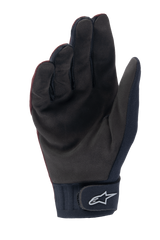 Alpinestars A-Dura Thermal Gloves, MTB Gloves, Dark Burgundy and Black, palm view showing synthetic suede, neoprene cuff with hook-and-loop strap and white Astar logo, designed for cold-weather mountain bike riding