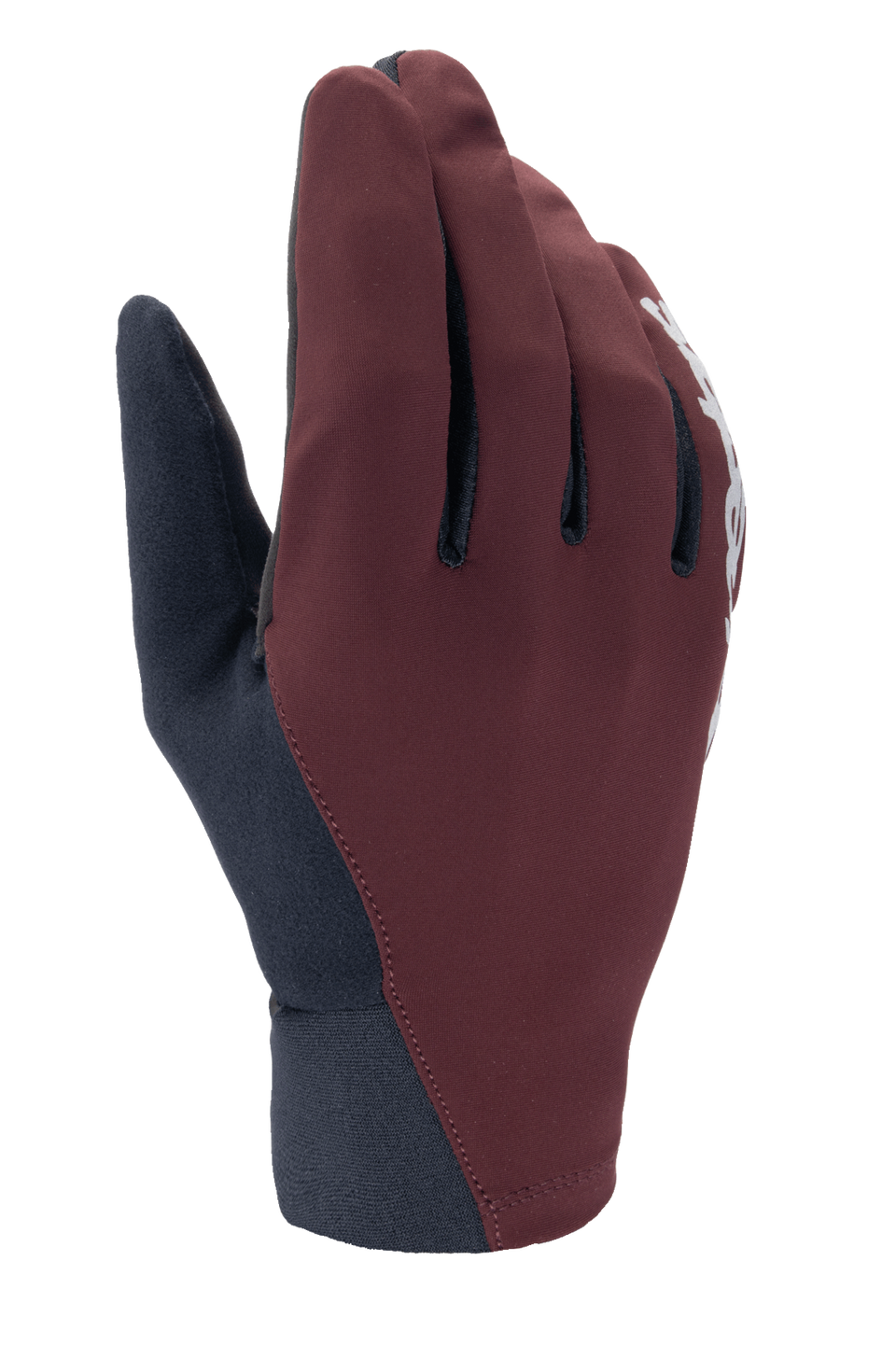 Alpinestars A-Dura Thermal Gloves, MTB Winter Gloves, Dark Burgundy and Black, featuring a wind-blocking outer shell and neoprene cuff, white logo detail, thermal insulation for cold weather riding