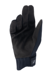 Alpinestars Stella A-Dura Rain Gloves, Women's MTB Rain Gloves, Black, palm view showing synthetic suede grip, ribbed neoprene cuff with adjustable strap, waterproof mountain bike gear