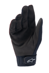 Alpinestars Stella A-Dura Thermal Gloves, Women's MTB Gloves, Dark Burgundy and Black, palm view showing synthetic suede material, neoprene cuff with hook-and-loop strap featuring white Alpinestars logo, designed for cold weather cycling