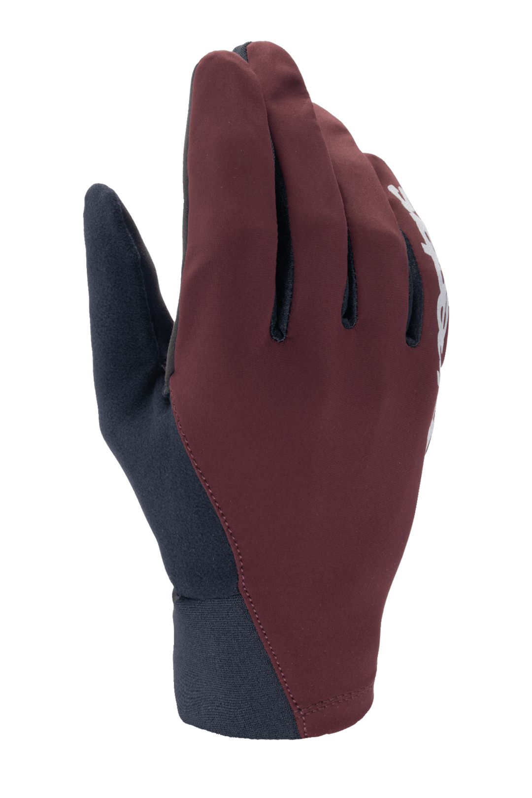 Alpinestars Stella A-Dura Thermal Gloves, Women's MTB Cycling Gloves, Dark Burgundy and Navy Blue, featuring a low-profile design, neoprene cuff, and white logo on the side, designed for cold weather riding