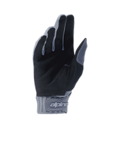 Alpinestars A-Dura Gloves, Cycling Gloves, Infinity Blue and Black, palm view featuring synthetic suede for grip, neoprene cuff with hook and loop closure and brand logo, durable gear for mountain biking