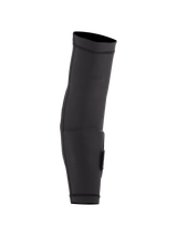Alpinestars Youth Paragon Lite Elbow Protectors, Cycling Elbow Protector, Black, breathable mesh sleeve with perforated texture, lightweight and flexible construction for youth off-road protection.