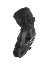 Alpinestars Bionic Pro Elbow Protectors, MTB Elbow Guards, Black with White Logo, Honeycomb Grid Structure, Breathable Mesh Chassis, Dual Adjustable Straps, Ergonomic Design for Off-Road and Mountain Biking