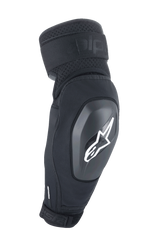 Alpinestars A-Impact Plasma Elite Shield Elbow Protector, Black with White Star Logo, TPU Hard Shell Protection with Dual Adjustable Straps, Mesh Ventilation, Ergonomic Pre-Curved Design, MTB Mountain Bike Protective Gear