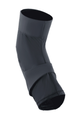 Alpinestars A-Motion Plasma Pro Knee Protector, MTB Knee Guard, Black, slip-on sleeve with pre-curved ergonomic design, features a central compression band and breathable stretch mesh panels.