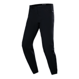Alpinestars A-Dura Waterproof Pants, MTB Cycling Pants, Black, technical slim-fit design with side zippered pockets and ratchet waist buckle, smooth waterproof fabric, minimalist performance gear for mountain biking