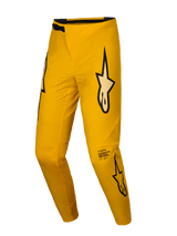 Alpinestars Limited Edition A-Supra Melt Gold Pants, MTB cycling pants in Dark Yellow, featuring laser perforations and signature branding
