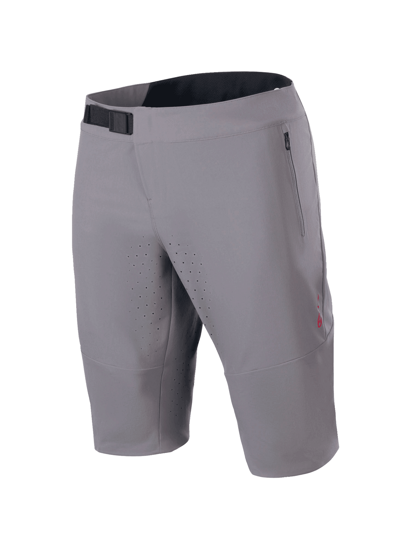 Alpinestars A-Aria Elite MTB Shorts, Men's Dark Gray performance cycling shorts with magnetic buckle and laser-cut vents.