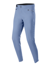 Alpinestars A-Dura Pants, MTB Cycling Pants, Infinity Blue, featuring double snap waist closure and zippered pockets, lightweight 2-way stretch fabric, regular fit for off-road performance.