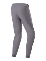Alpinestars A-Dura Pants, MTB Cycling Pants, Dark Gray, rear three-quarter view, showing the durable 2-way stretch textile, elasticated cuffs, and ergonomic fit designed for mountain bike trail performance.
