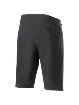 Alpinestars A-Dura Liner Shorts, Black MTB Shorts, rear three-quarter view, featuring a zippered side pocket, durable stretch fabric, and a streamlined athletic design for off-road cycling