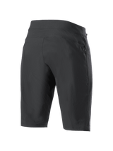 Alpinestars Women Stella A-Dura Liner Shorts, Black, rear view, durable mountain bike shorts featuring a zippered side pocket and 2-way stretch fabric for mobility